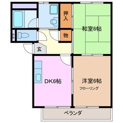 玉垣駅 徒歩13分 1階の物件間取画像